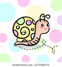 
Cute Colorful Snail Hand Drawing