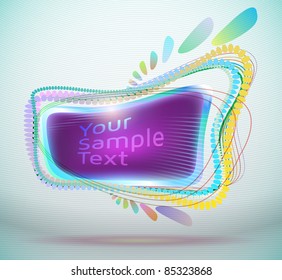 cute colorful speech bubble