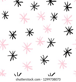 Cute colorful star seamless pattern. Funny festive background, wrapping paper. Vector illustration. 