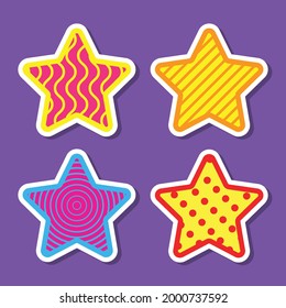 
cute and colorful stars for stickers or other design needs