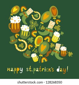 Cute colorful St.Patrick's day background