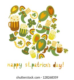 Cute colorful St.Patrick's day background