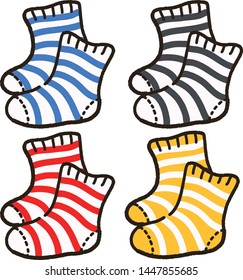 Cute colorful striped socks set
