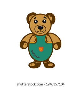 Cute Colorful Teddy Bear Cartoon Icon Stock Vector (Royalty Free ...