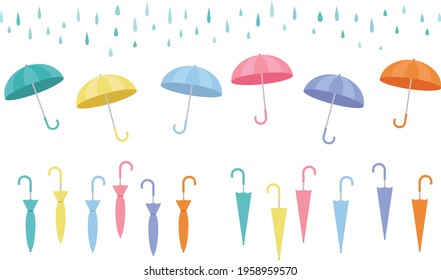 
Cute and colorful umbrella set