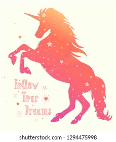 cute colorful unicorn