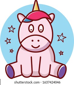 Cute Colorful Unicorn Vector Art
