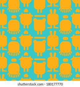 cute colorful vector animal pattern