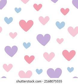 Patrón vectorial colorido con corazones, fondo sin soldadura