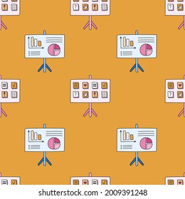 El vector es suave y colorido, sin fisuras, el patrón dibujado a mano con cotejo para presentaciones con gráficos, diagrama, pegatinas. Se puede usar para, envolver papel, ropa de cama, cuaderno, paquetes, papel de regalo.