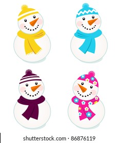 Cute bunter Vektorschneeabteilung einzeln auf Weiß