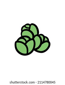 Cute and colorful vegetable and fruits