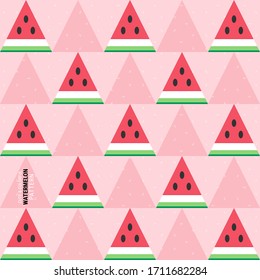Cute and colorful watermelon pattern. A seamless vector background. This is a simple vector illustration with harmonious blend of retro and modern styles. Eps10 vector.