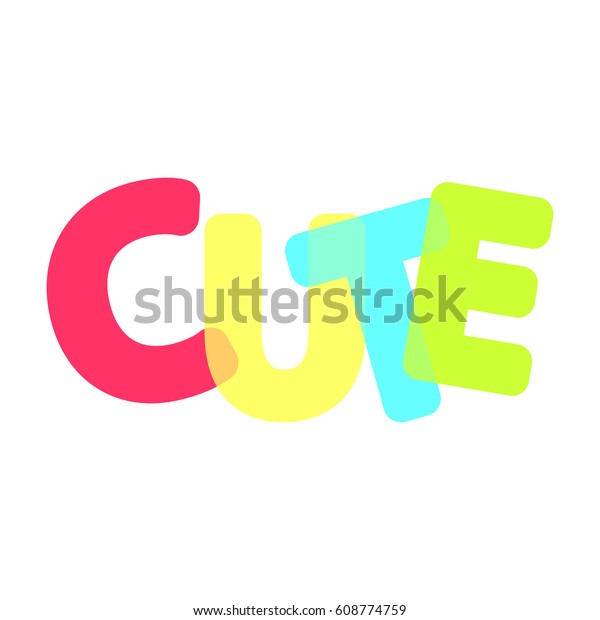 Cute Colorful Word Design Template Vector Stock Vector (Royalty Free ...