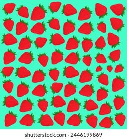 a cute and colorfull  strawberry pattern 