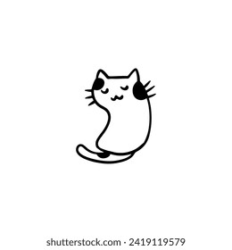 cute coloring book animal cat animal