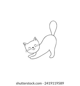 cute coloring book animal cat animal