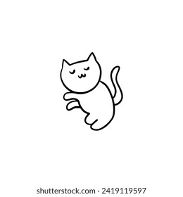 cute coloring book animal cat animal