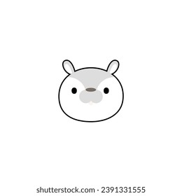 cute coloring book animal heads
