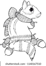 Cute Coloring Book Design, Coloring For Adults Or Kids, Anti-stress Coloring Pages