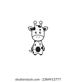cute coloring book set giraffe