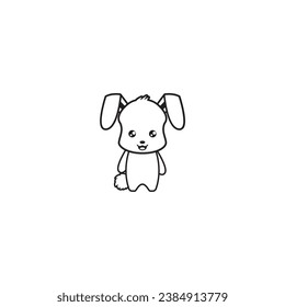 cute coloring book set rabbit