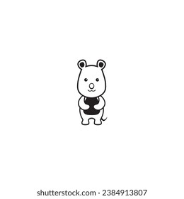 cute coloring book set rhino