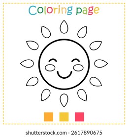 Cute coloring page for children with a . Worksheetuns for kindergarten
