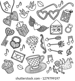 Cute coloring page for Valentine's day.