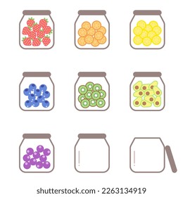 Vector de jareta de fruta de color