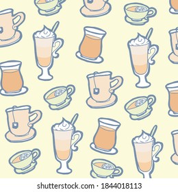 Cute colours Coffee and tea set