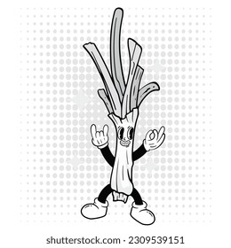 Cute comic book characters Doodle Line coloring retro cartoon style illustration, vintage character elements in trendy retro cartoon style. .