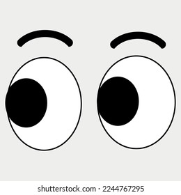 Cute Comic Cartoon Eyes Vector illustration