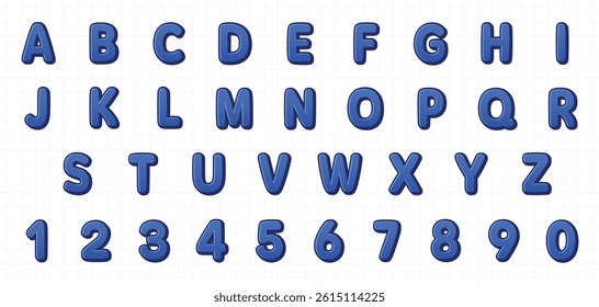 cute comic cartoon kids font style collection