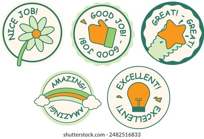 Cute Compliment Stickers Teacher Appreciation 