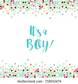 Cute confetti frame template for your decoration
