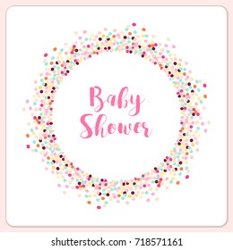Cute confetti frame template for your decoration