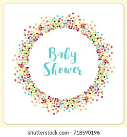 Cute confetti frame template for your decoration