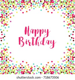 Cute confetti frame template for your decoration