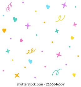 Cute Confetti Sprinkle Sparkle Shine Small Polkadot dot Line Mini Heart Abstract Colorful Pastel Seamless Pattern Background - Shutterstock ID 2166646559