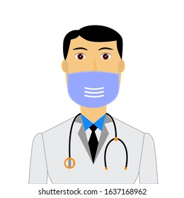 Cute and confident doctor in a medical mask