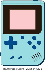 Cute console vector illustration Game Box . Gaming mascot logo. Character. Old retro game. Flat cartoon style suitable for web page, banner, flyer, sticker, postcard, background
