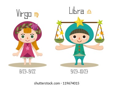 Cute Constellations Virgo & Libra