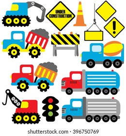 Cute constructions truck set