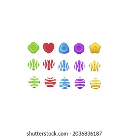 Cute Cookie Candy Game Assets. Cookie Game UI. Asset for Cookies Game.Play Store  App Store