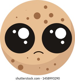 Cute cookie, illustration, vector on white background.