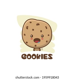 cute cookie mascot character. suitable for use as, cards, posters, stickers etc.