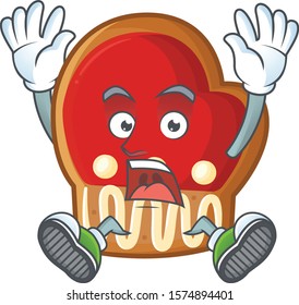 cute cookies cartoon character style with shocking gesture