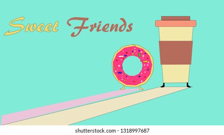 Cute cookies and coffee
