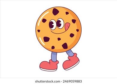 Lindo diseño de pegatinas planas de galletas